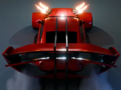 Widebody 350Z Burnout Animation Free 3D model