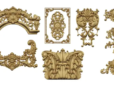 classic wood pattern 3D model