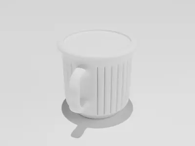 Tea coffee mug with saucer or cover Free 3D model