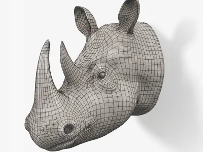 Rhinoceros wall decor 3D model