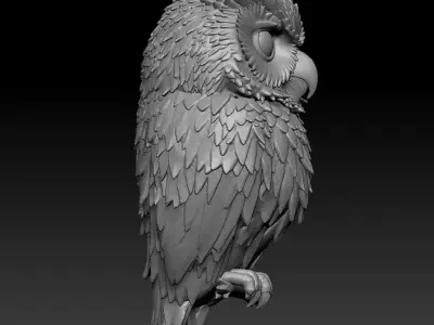 owl  raw 3D print model