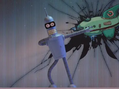 Bender from Futurama Free 3D model