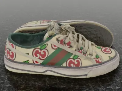 GUCCI 3D SHOES Low-poly 3D model