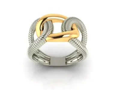  Twist Rope Knot Ring  3D print model