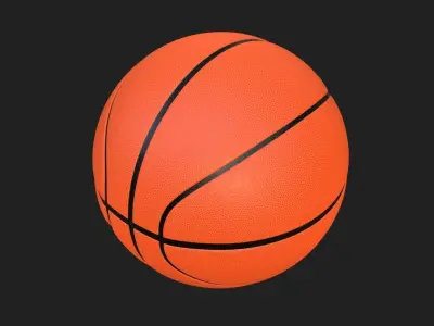 BasketBall Low-poly 3D model 10
