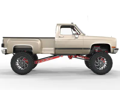 Chevrolet C10 1980 Lifted Pick Up 3D model