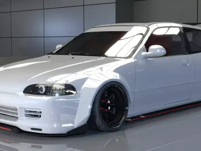 Honda Civic 98 Modified 3D model