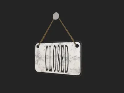 Open Closed Sign Free low-poly 3D model