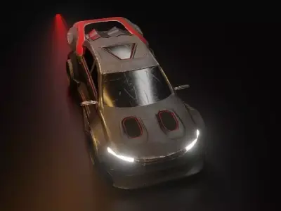 Cyberpunk TOGG  Low-poly 3D model