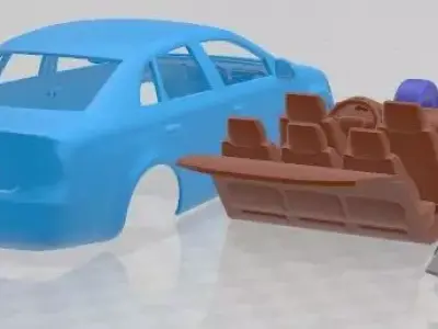 Volkswagen Jetta A5 2010 Printable Car 3D print model