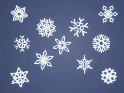 snowflake decoration ornament coaster 3D print model