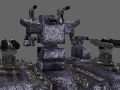 12meter class Ultraheavy weight assault tank robot Free low-poly 3D model