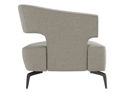 Holly Hunt Minerva lounge Chair grey model 3D model