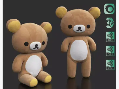 Rilakkuma Plush soft toy doll  3D model