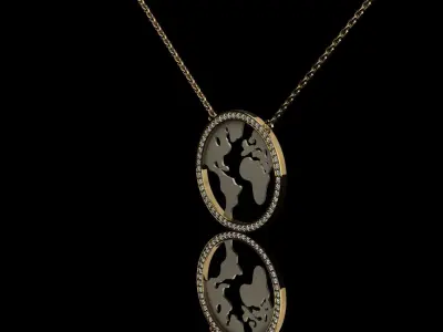 DAIMOND WORLD PENDANT 3D print model