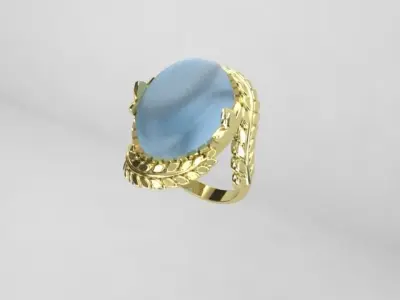 woman ring 3D print model