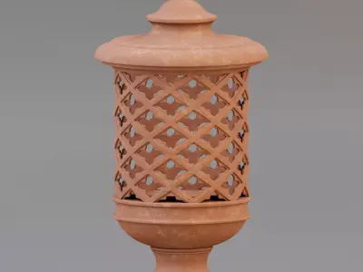 Perforated Garden Lantern 3D model