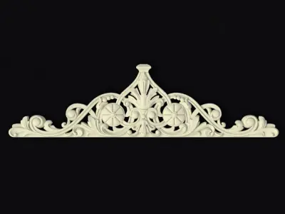 Central decor ornament for furniture 3D model 1025