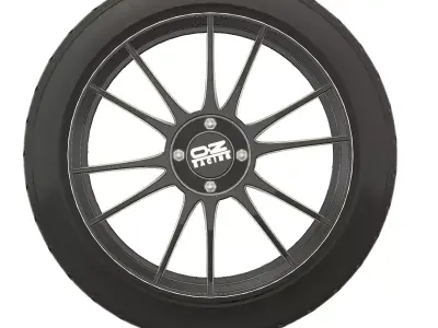 OZ Racing Ultraleggera Wheel Rim with Tire - Resin 3D Print 3D print model