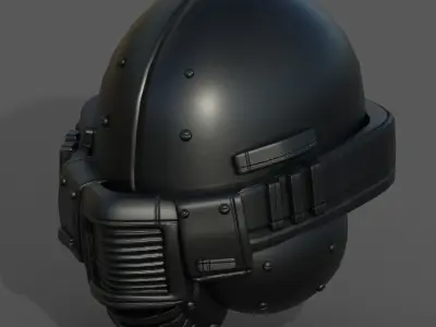 Helmet plastic mask Helmet plastic mask  Low-poly 3D model
