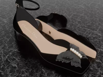 CHRISTIAN DIOR 3D SHOES - WOMAN Low-poly 3D model