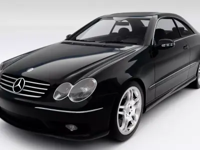 Mercedes-Benz CLK 55 AMG 2003 Low-poly 3D model