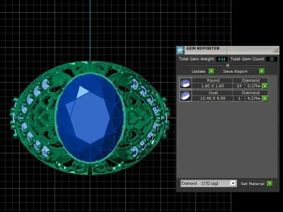 LUXURY PINK TOPAZ RING 3D PRINTABLE MODEL 3D print model