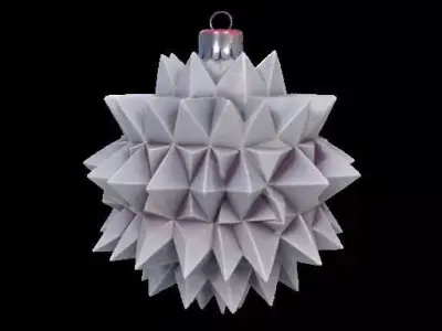 Geometric Starburst Christmas Ornament 3D print model