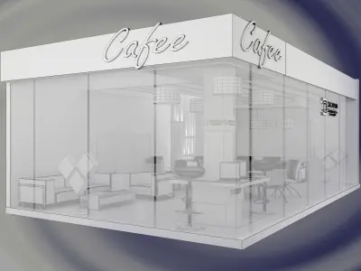  Caffe Resturant Design a562 3D model