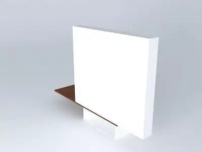 Bookcase with panel Free 3D model