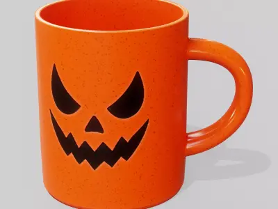 Halloween Pattern Cup 3D model