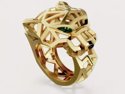 FELINE - RING - SIDE FINGER OPENING 3D print model