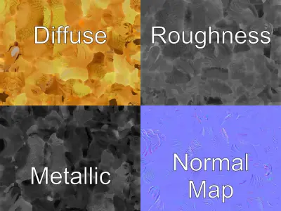 Golden Celestial Kirin Model Pack Low-poly 3D model