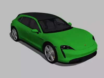 Porsche Taycan Turbo S Cross Turismo 2022 3D model