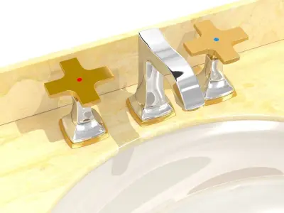 il tempo del luxury bathroom sink with storage  2358  3D model