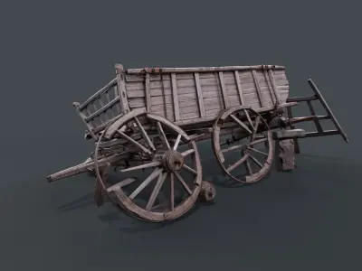 Cart 3D model Low-poly 3D model