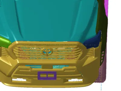 Toyota Tacoma LTD HV 4X4 DOUBLE CAB 2024 Vehicle 3d scan model 3D model