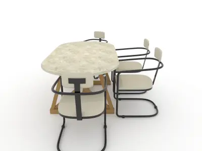 Dining Set 3 3D model