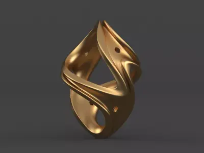 Golden Pendant Free 3D model