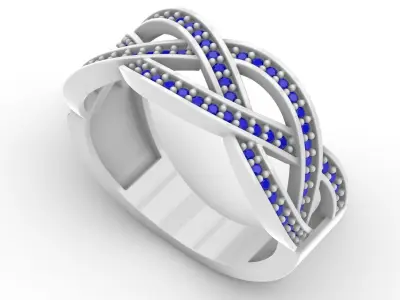 Jewelry Diamond Ring Model RG54 Free 3D print model