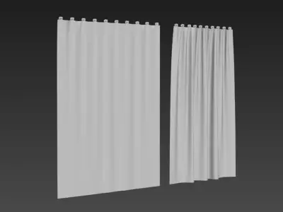 Marvelous Designer and 3DS Max Curtains02 Bigger 3D model