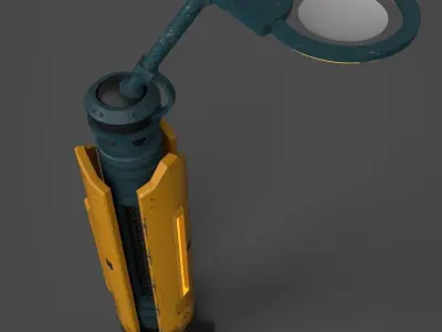 Sci Fi searchlight Free low-poly 3D model