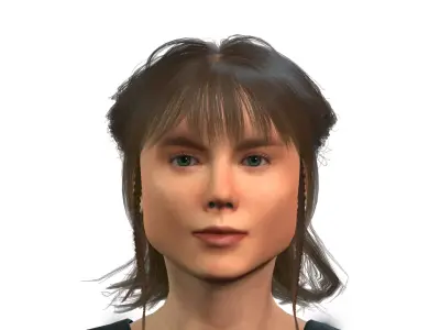 Asian girl women character model 3D model