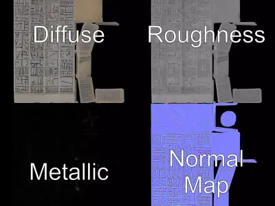 Ancient Stone Obelisk model pack Low-poly 3D model