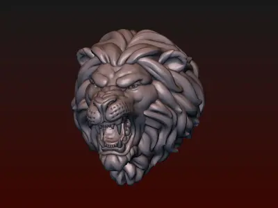 Lion Head 3D print model