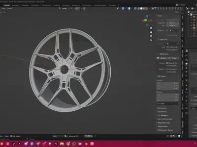 i made a 3d car rim model in blender for printing 3D print model