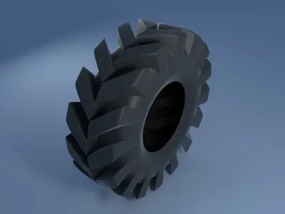 Truck Tyre Low-poly 3D model