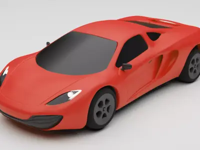 Mclaren Sports Car Vehicle 3d model blender 3ds max obj fbx  3D model