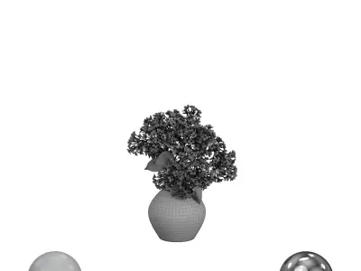 Lilacs in Vase 3D model