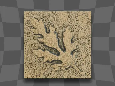 The final leaf decoration 3D print model